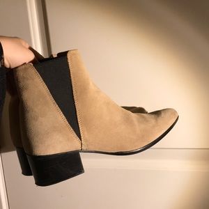 Urban Outfitter suede Chelsea booties (tan/ 38)